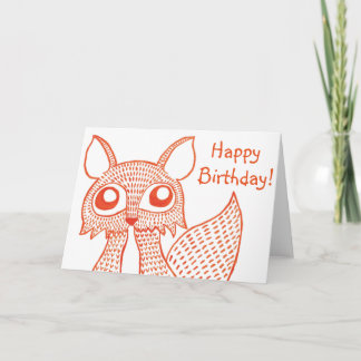 Finare Fox Hälsning-kort: Grattis på födelsedagen! Kort