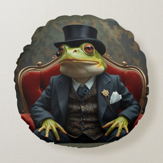 Finare Frog Rund Kudde (Framsidan)