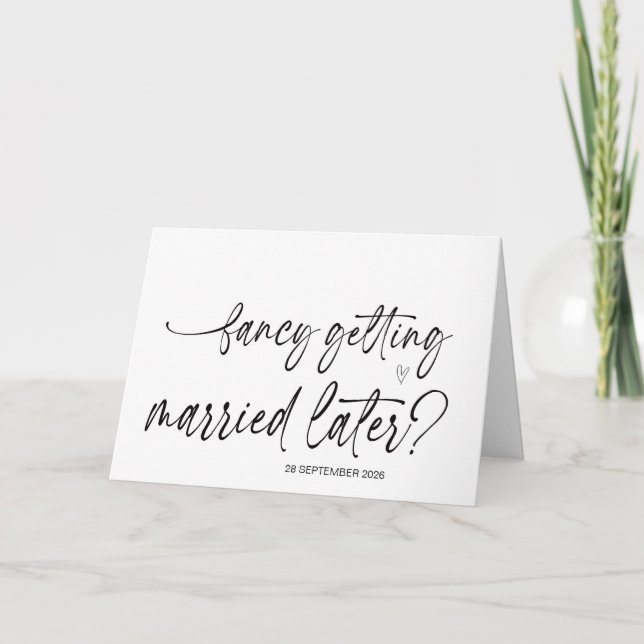Finare Gifta sig Senare Bröllop Bride till Groom Kort (Framsida)