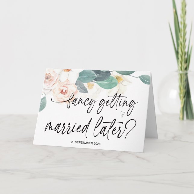 Finare Gifta sig Senare Bröllop Bride till Groom Kort (Framsida)