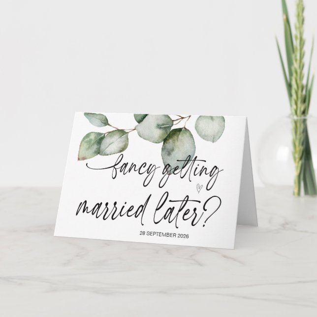 Finare Gifta sig Senare Bröllop Bride till Groom Kort (Framsida)