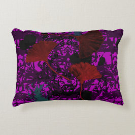 Finare Ginkgo Grunge accent Pillow Lila Prydnadskudde