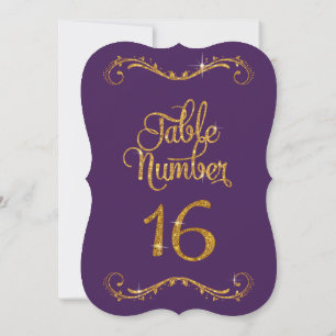 Finare Glitter Bordsnummer 16 Formell middag