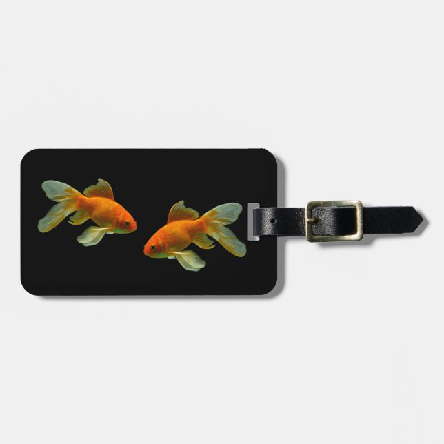 Finare Goldfish Luggage Tag Bagagebricka (Horisontell Framsida)