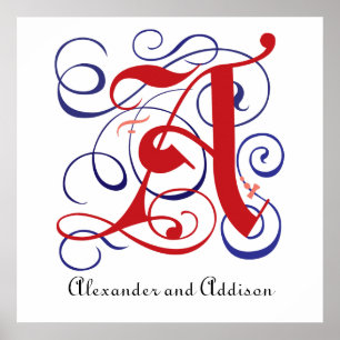 Finare Gothic Caps Brev A, 300 dpi PNG Poster