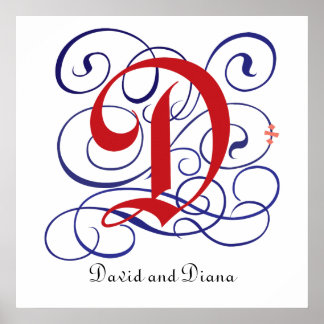 Finare Gothic Caps Brev D, 300 dpi PNG Poster