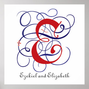 Finare Gothic Caps Brev E, 300 dpi PNG Poster