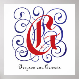 Finare Gothic Caps Brev G, 300 dpi PNG Poster