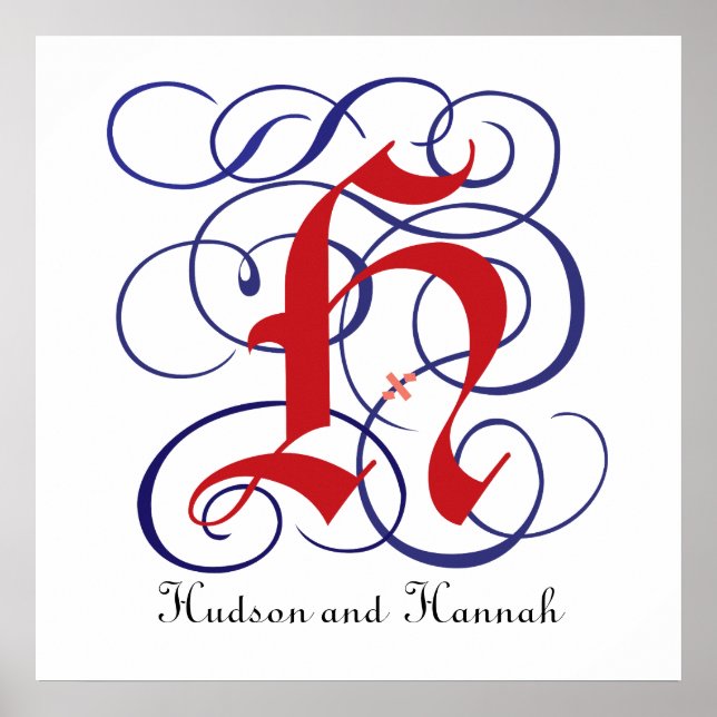 Finare Gothic Caps Brev H, 300 dpi PNG Poster (Framsidan)