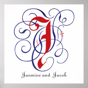 Finare Gothic Caps Brev J, 300 dpi PNG Poster