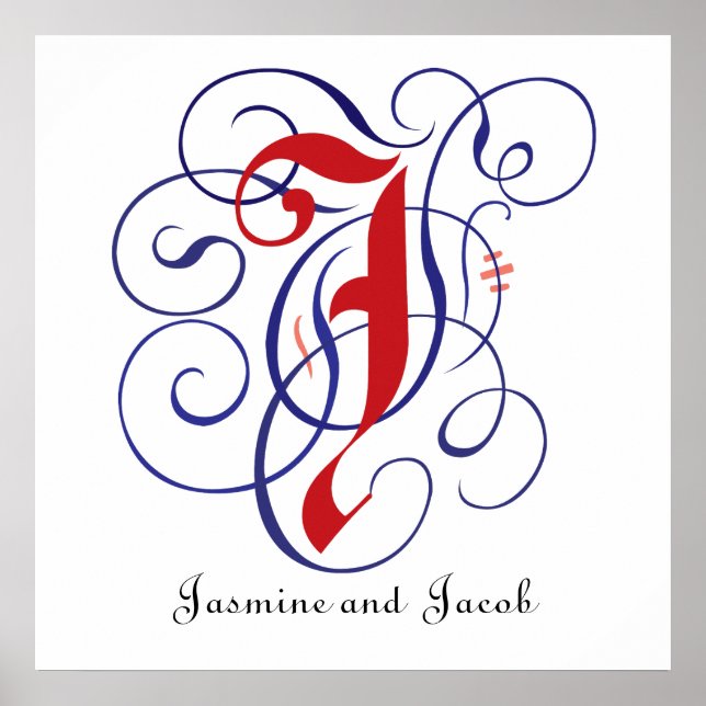 Finare Gothic Caps Brev J, 300 dpi PNG Poster (Framsidan)