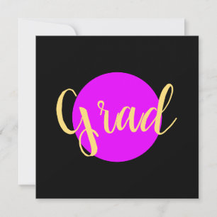 Finare "Grad" Text Black Vivid Rosa Bakgrund