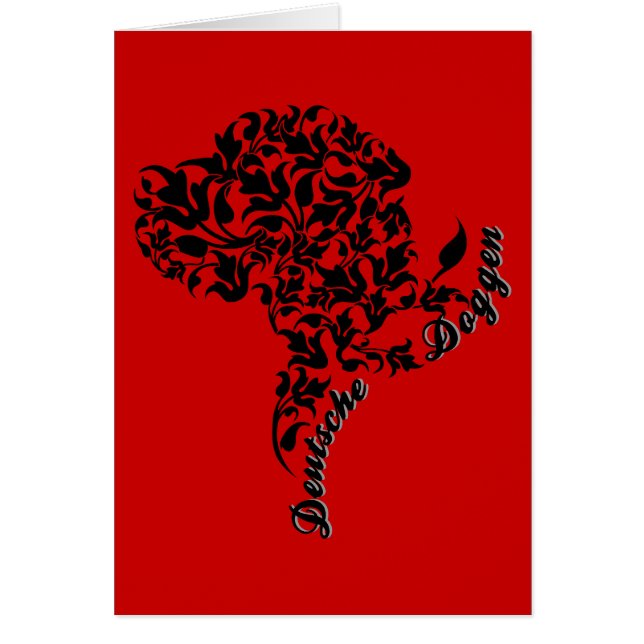 Finare Great dane Porträtt Hälsningskort (Framsidan)