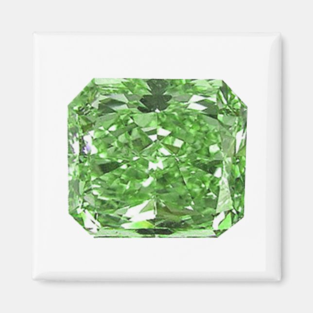 Finare Grönt Diamond Magnet (Framsidan)