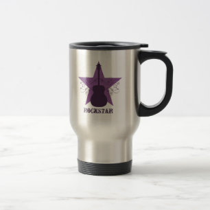 Finare Guitar Star Swirls Mugg, Lila Resemugg