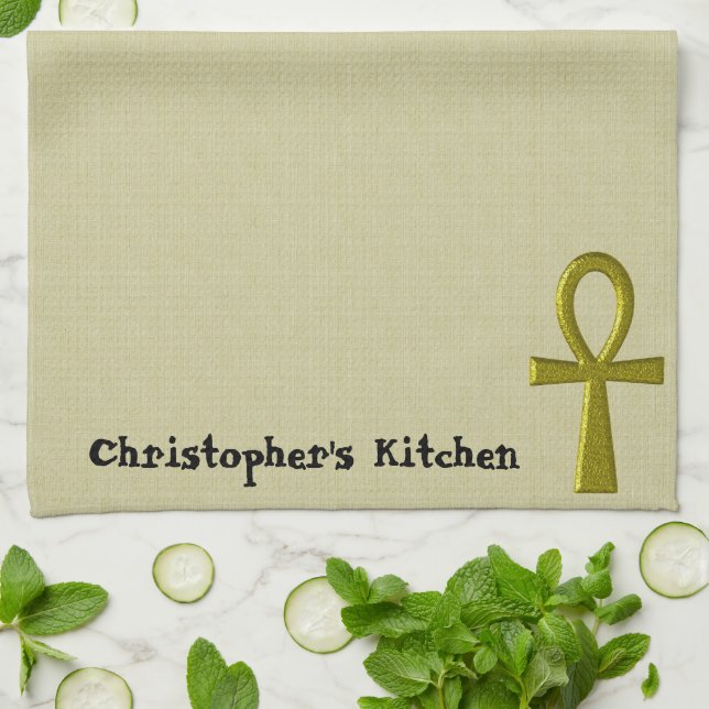 Finare Guld Ankh Kitchen Towels Kökshandduk (Vikta)