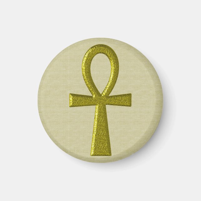 Finare Guld Ankh Magnet (Framsidan)