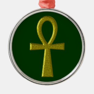 Finare Guld Ankh Premium Round Ornament