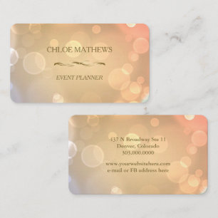 Finare Guld Bokeh Professionell Visitkort