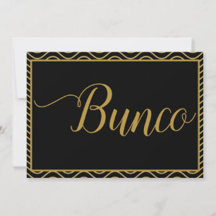 Finare Guld Bunco Dice Game Inbjudan