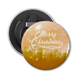 Finare Guld, fredligt Snö-skog God jul Flasköppnare