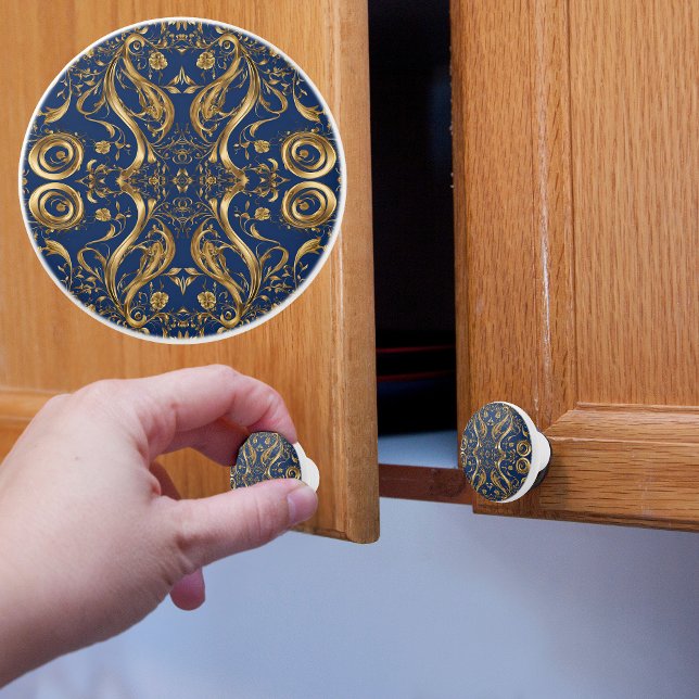 Finare Guld i blått Knopp (Skapare uppladdad)