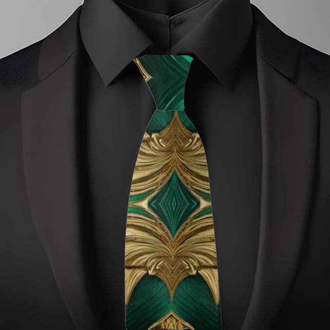Finare Guld och Emerald Necktie Slips (Skapare uppladdad)