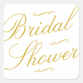 Finare Guld & White Möhippa Stickers Fyrkantigt Klistermärke