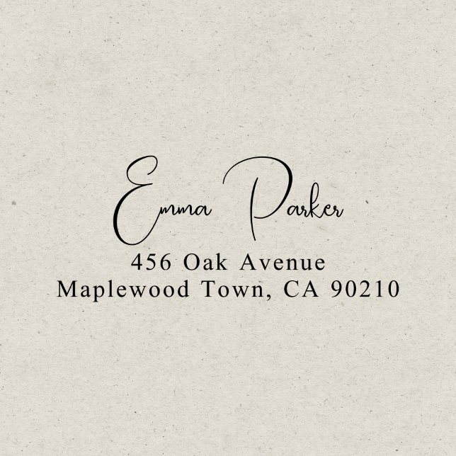 Finare handskrivet skript enkelt självfärgande stämpel (Skapare uppladdad)