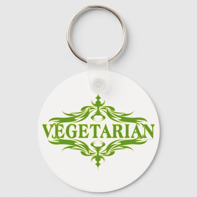 Finare i Grönt - Vegetarian Nyckelring (Framsida)