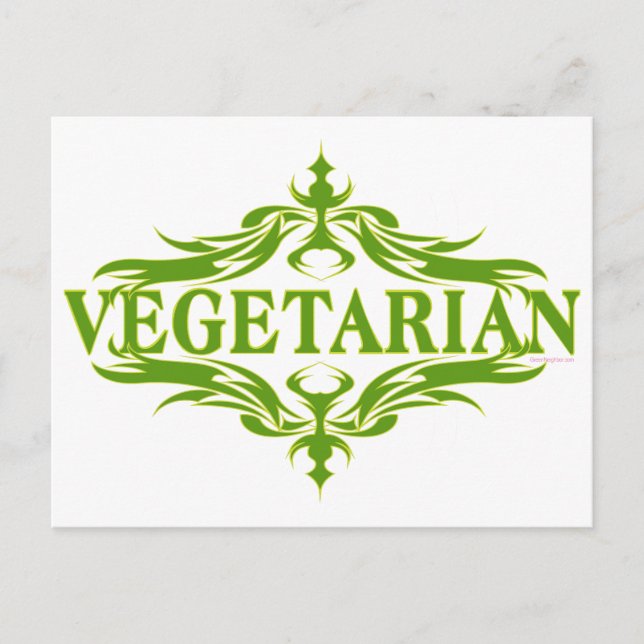 Finare i Grönt - Vegetarian Vykort (Framsida)