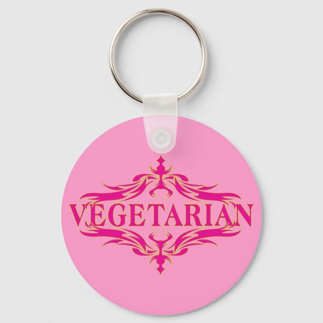 Finare i Rosa - Vegetarin Nyckelring (Framsida)