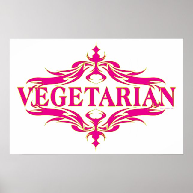 Finare i Rosa - Vegetarin Poster (Framsidan)
