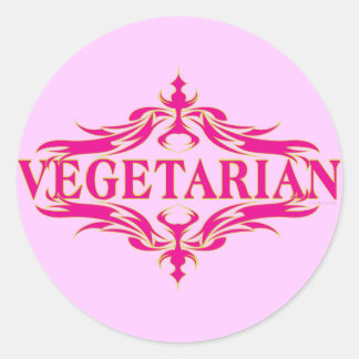 Finare i Rosa - Vegetarin Runt Klistermärke