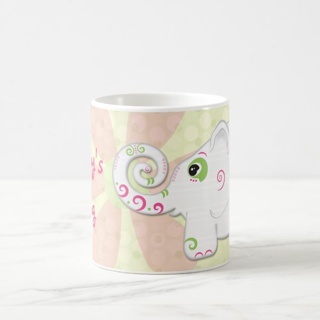 Finare Indiska Stil Elephant Personlig mugg (Center)