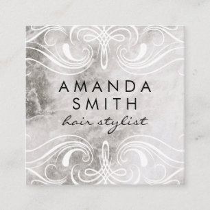 Finare Inslag Marble Fyrkantigt Visitkort