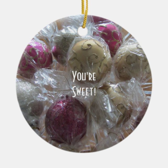 Finare-julgodis Julgransprydnad Keramik (Framsidan)