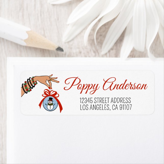 Finare julprydnad returadress etikett (Insitu)