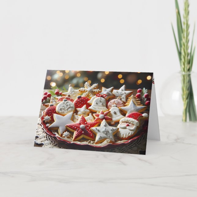 Finare julsocker Cookies Helgkort (Framsida)