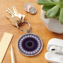 Finare känslig Svartvit runda Snöre Rund Silverfärgad Nyckelring