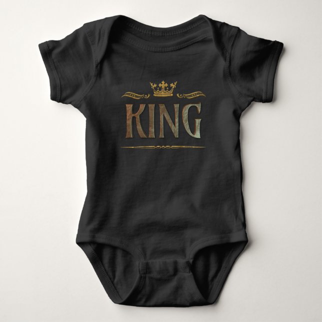Finare Kung Lettering - Stormedeltida Royalet Kron T Shirt (Framsida)