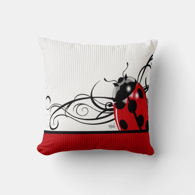 Finare Ladybug | röd Kudde (Framsida)