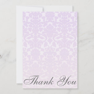 Finare Light Lila Damask (Tack) - kort/anteckning Inbjudningar
