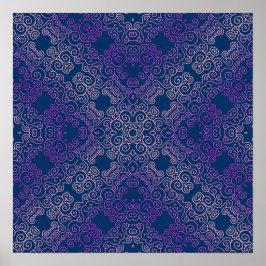 finare lila arabesque design poster