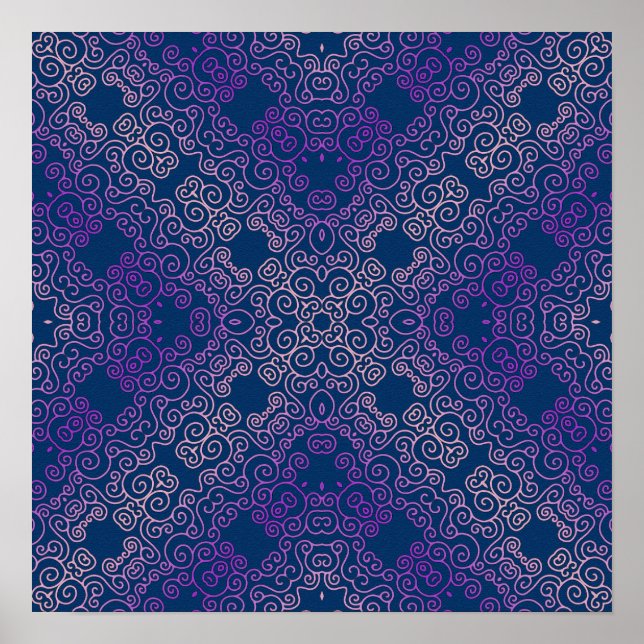 finare lila arabesque design poster (Framsidan)