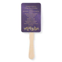 Finare Lila Damaskus bröllopsprogram Fläkt