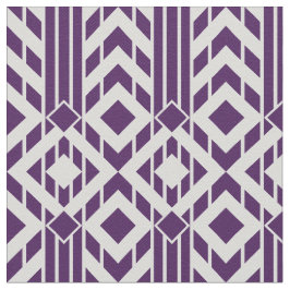 Finare Lila & Grått Chevron Rand Fabric Tyg