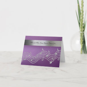 Finare Lila Silver Metallic Music Photo Tack Kort