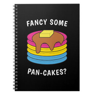 Finare Lite Pan-cakes LGBTQ Pansexual Pride Anteckningsbok