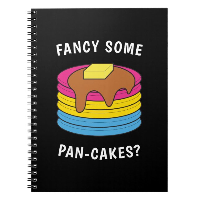 Finare Lite Pan-cakes LGBTQ Pansexual Pride Anteckningsbok (Framsidan)